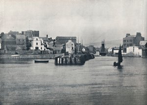 Castletown - Depuis le quai, montrant le château de Rushen, 1895