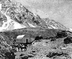 Casucha del Portillo, sur la Cumbre, Chili, 1895