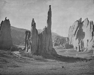 Flèches de la cathédrale, Jardin des Dieux, Colorado, USA, vers 1900
