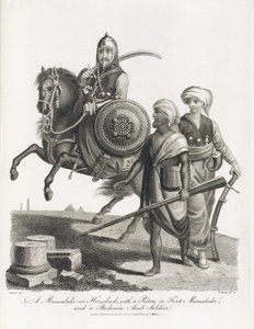 Cavalier mamelouk et soldats de l