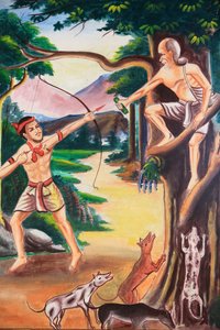 Œuvre de plafond représentant la vie de Bouddha - Unbekannt