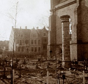 Cimetière, Nieuwpoort, Flandre, Belgique, vers 1914-1918
