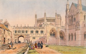 Porte de la Chaîne avec la Salle Capitulaire, 19ème siècle - Unbekannt