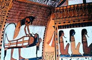 Intérieur de la chapelle, Anubis, Thèbes, Égypte