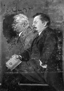 Charles-Lucien Leandre, peintre, illustrateur et sculpteur français, 1915