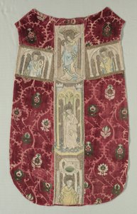 Chasuble avec bande orphrey brodée, 1415-1425