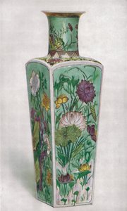 Vase en forme de club chinois, période Kang Hsi, 1661-1722