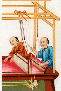 Tissage de soie chinoise, 20e siècle