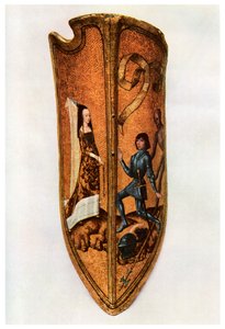 Chevalerie et amour courtois : bouclier de parade flamand, vers 1400, 1956 - Unbekannt