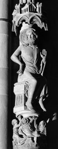 Christ Juge Sculpture sur le pilier des anges. Cathédrale Notre-Dame de Strasbourg (Bas-Rhin) - Unbekannt