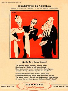 Cigarettes par Abdulla - S.O.S. - Escorte requise, 1939