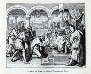 Citoyens de Lodi implorant l