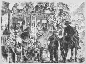 Autocars vers les stations et hôtels, vers 1859, 1938