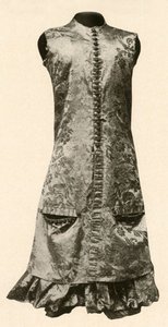 Manteau et culottes complètes en soie fleurie rouge foncé, 1681, 1937 - Unbekannt