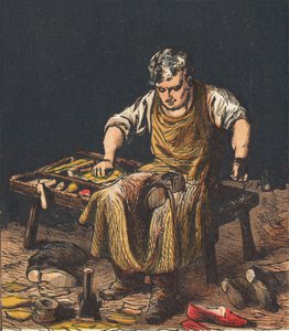 Cordonnier réparant des bottes, 1867 - Unbekannt