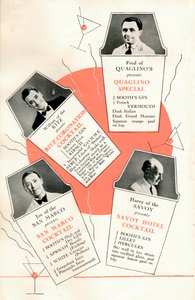 Recettes de cocktails, vers 1935 - Unbekannt