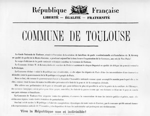 Commune de Toulouse, des affiches politiques françaises de la Commune de Paris - Unbekannt