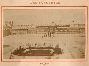 Commune de Paris (1871) : vue du Palais des Tuileries à Paris avant l