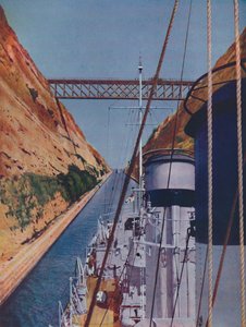 Achevé en 1893, le canal de Corinthe, 1937