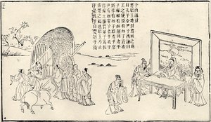 Confucius visitant la cour, 19e siècle - Unbekannt