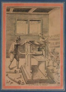 Imprimeurs de plaques de cuivre au travail, Folio de l