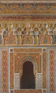 Corniche et fenêtre au centre de la façade de la mosquée, 1907