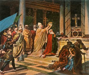Couronnement de Charlemagne à Rome, jour de Noël, 800 après J.-C., 1936