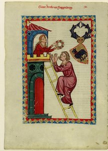 Comte Kraft III de Toggenburg du Codex Manesse, entre 1305 et 1340