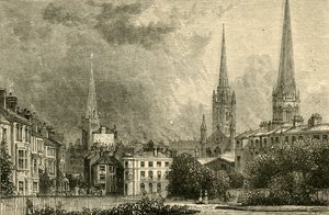 Coventry - Les flèches de Trinity, St. Michaels et Christ Church, 1898