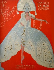 Couverture de la partition originale de La Princesse du Cirque par Emmerich Kalman, 1926