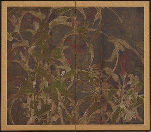 Coxcombs, maïs et gloires du matin, période Momoyama, 1568-1615