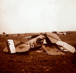 Avion écrasé, c1914-c1918