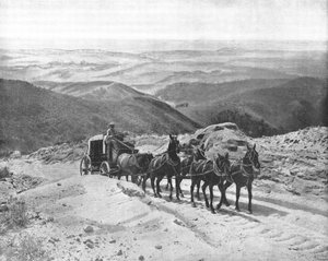 Traversée du col de San Marcos, Californie, USA, vers 1900
