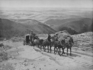 Traversée du col de San Marcos, Californie, c1897