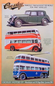 Publicité pour Crossley Motors, 1937