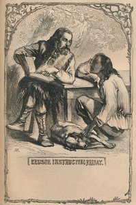Crusoe instruisant Vendredi, vers 1870