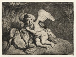 Cupidon se reposant, XVIIe siècle - Unbekannt