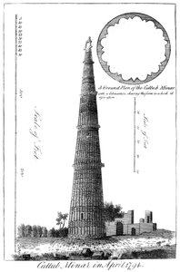 Cuttub Minar en avril 1794, 1799