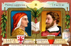 Dante Alighieri et Torquato Tasso, vers 1900