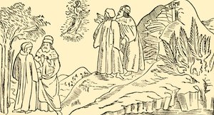 Dante au Purgatoire voit la Vision de Béatrice, vers 1930