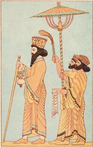 Darius I 548-486 av. J.-C., roi achéménide de Perse à partir de 521, avec des assistants, 1881 - Unbekannt