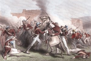 Mort du brigadier Adrian Hope, révolte indienne, 15 avril 1858