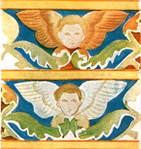 Décoration dans la basilique Saint-François, Assise, Italie, 1928