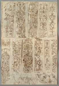 Études décoratives de candélabres