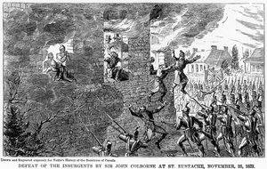 Défaite des insurgés par Sir John Colborne à St Eustache, 25 novembre 1837, 1877