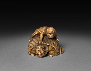 Démon couvrant Shoki, 19ème siècle