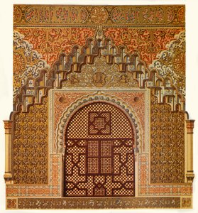 Détail des fenêtres latérales dans la salle des Deux Sœurs, 1907
