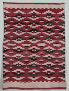 Tapis style réseau de diamants, vers 1890-1900 - Unbekannt