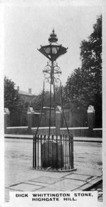 Pierre de Dick Whittington, Highgate Hill, Londres, vers 1920