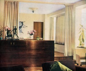 Alcôve à manger dans le salon de Sun House, Hampstead, Londres, 1937